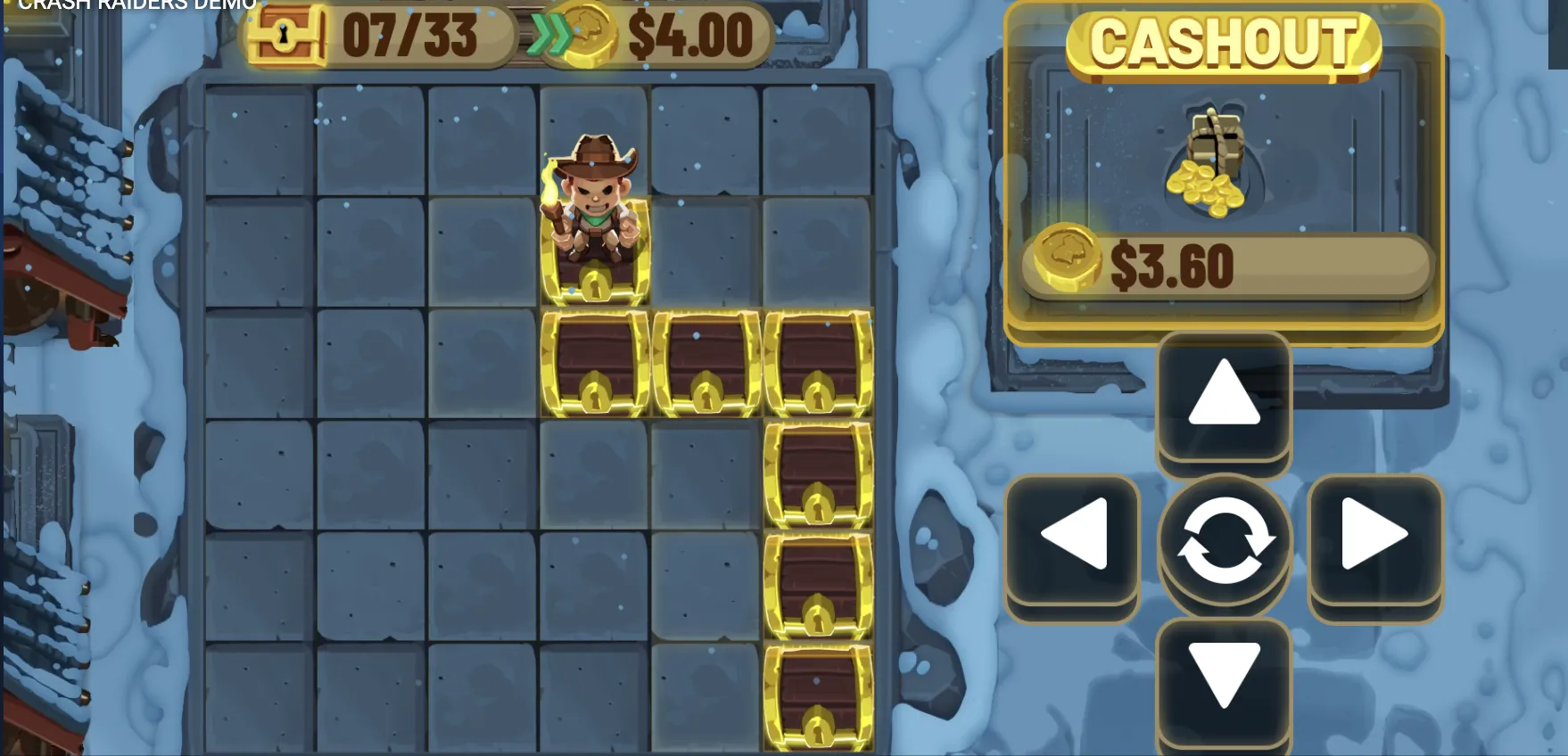 Crash Raiders explosion animation and multiplier display