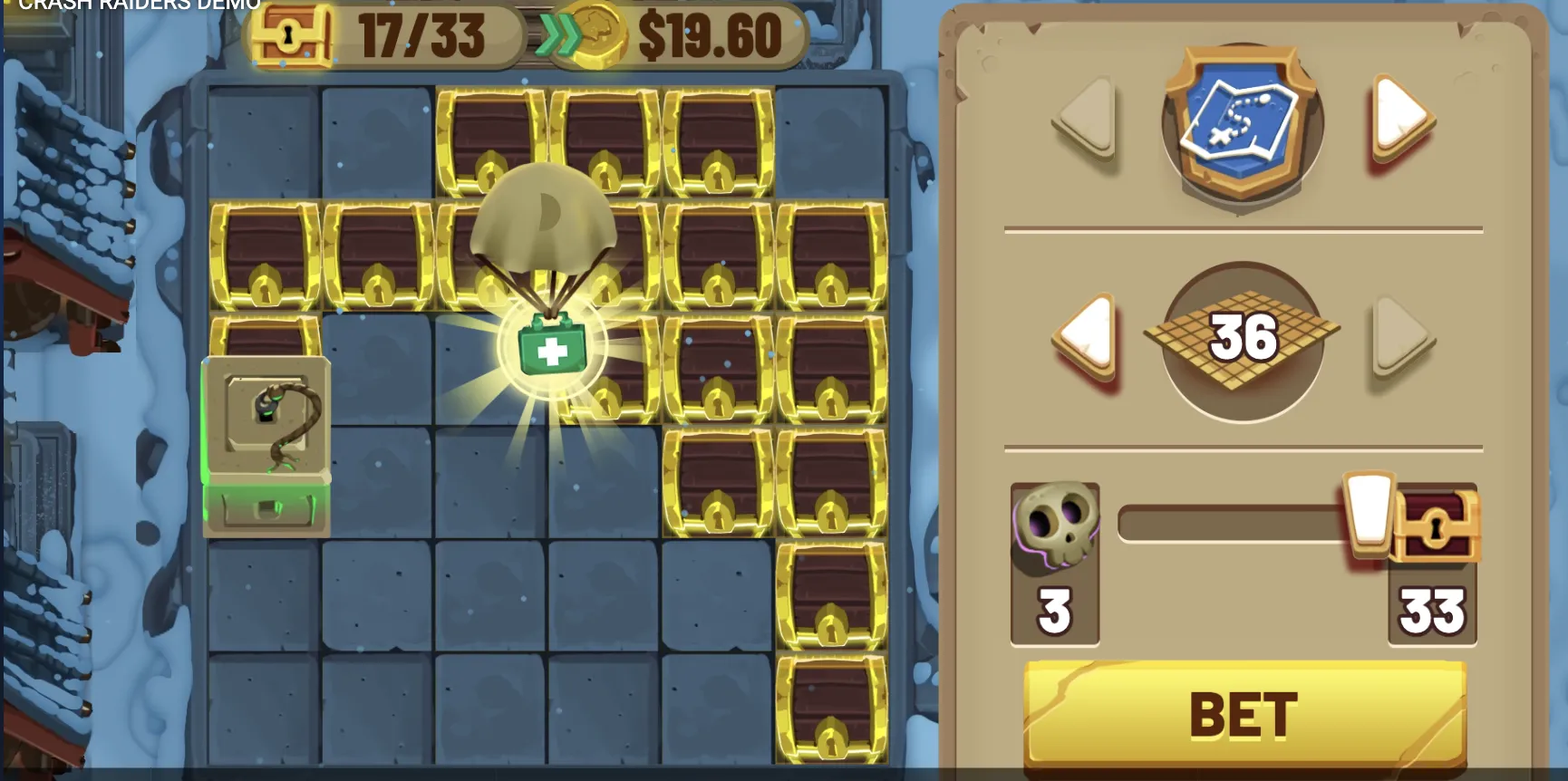 Crash Raiders scatter symbols and special trigger features
